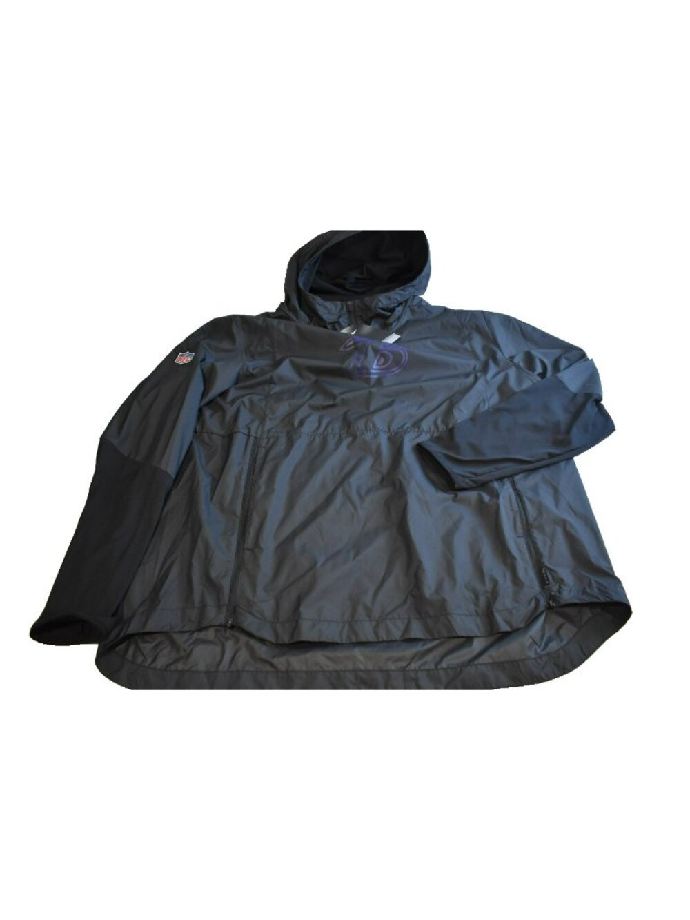 Baltimore Raven's Nike On Field XXL Windbreaker Raincoat Black Purple NWT
